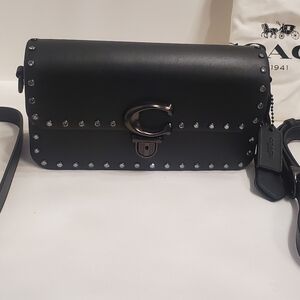Coach #CE763 Studio Baguette Bag with Crystal Rivets